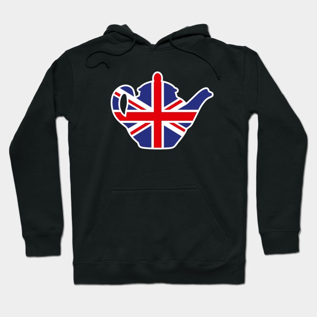 British teapot Great Britain UK United Kingdom Flag gift idea Hoodie by LaundryFactory